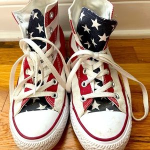 American flag converse hightop